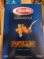 Sucre et nutriments contenus dans Barilla pasta