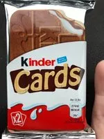 Amount of sugar in Kinder cards