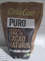 Azúcar y nutrientes en Cola cao