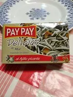 चीनी की मात्रा Delicias De Mar Al Ajillo Picante Paypay 115 GR