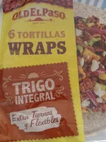 Amount of sugar in 6 tortillas wraps de trigo integral