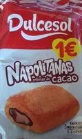 İçindeki şeker miktarı Dulcesol Napolitanas De Cacao 6 Ud