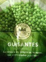 Cantidad de azúcar en Guisantes