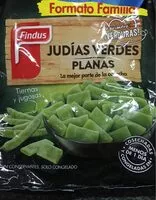 Sokerin määrä sisällä Judías verdes planas congeladas