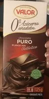 入っている砂糖の量 Chocolate puro 0% azúcares