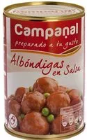 Quantité de sucre dans Albóndigas