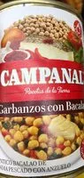 Quantité de sucre dans garbanzos con bacalao
