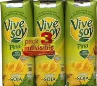 Sokerin määrä sisällä Bebida de zumo de piña & soja