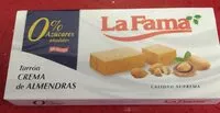 चीनी की मात्रा Turrón crema de almendras