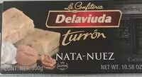 Amount of sugar in Turrón nata nuez