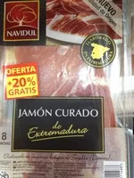 Sokerin määrä sisällä Jambon curado