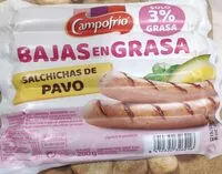 Quantité de sucre dans Salchichas de pavo bajas en grasa