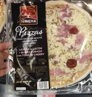 Sokerin määrä sisällä Pizzas lasca de lacón y queso curado con tomate cherry