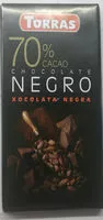 Количество сахара в Chocolate negro 70%