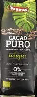 Количество сахара в Cacao puro torras