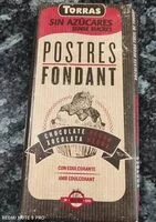 Количество сахара в Postres fondant chocolate negro