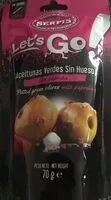 Количество сахара в Aceitunas verdes sin hueso con paprika