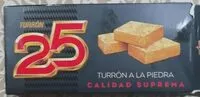 Azúcar y nutrientes en Turron 25