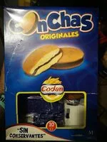 Cantidad de azúcar en Conchas originales bizcochos rellenos de chocolate