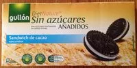 入っている砂糖の量 Galletas sandwich de cacao rellenas de crema