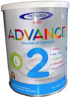 入っている砂糖の量 PRONUBEN BABY ADVANCE 2 - 400 gr