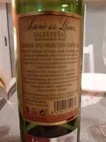 Quantité de sucre dans Reserva 2013 Valdepeñas