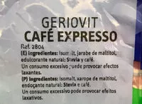 Jumlah gula yang masuk Geriovit cafè