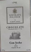 含糖量 Chocolate con leche & coco
