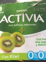 Sokerin määrä sisällä Activia 0% con kiwi
