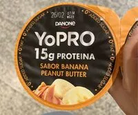Suhkru kogus sees Yopro sabor Banana Peanut Butter