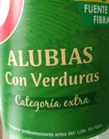 Cantidad de azúcar en Alubias con verduras