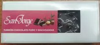 Amount of sugar in Turrón Chocolate Puro y Macadamia
