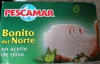 İçindeki şeker miktarı Bonite del Norte en aceite de oliva