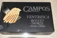 Amount of sugar in Ventresca de bonito del norte aceite de oliva