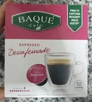 Cantidad de azúcar en Baqué café-espresso descafeinado