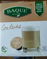 Cantidad de azúcar en Baqué con leche cápsulas