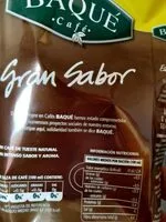 Cantidad de azúcar en Café Baqué