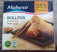 Sokerin määrä sisällä Rollitos primavera
