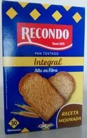 Cantidad de azúcar en Pan tostado 100 % integral