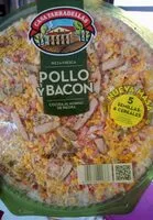 Suhkru kogus sees Pizza de pollo y bacon con masa de semillas & cereales