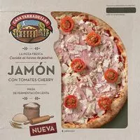 Suhkru kogus sees Pizza fresca jamón y tomates cherry
