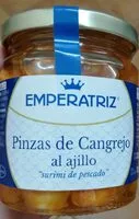 Sokerin määrä sisällä Pinzas de Cangrejo al ajillo
