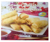 Cantidad de azúcar en Mini rollitos de primavera con setas