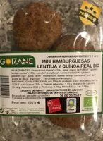 Cantidad de azúcar en Mini hamburguesas lenteja y quinoa real bio