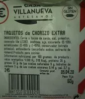 Azúcar y nutrientes en Casa villanueva