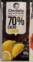 İçindeki şeker miktarı Chocolate extrafino negro 70% con limón sin azúcares