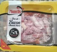 चीनी की मात्रा Tiras bacon