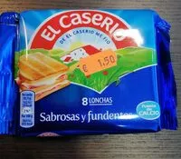 Sokerin määrä sisällä Queso Caserio Lonchas 8 Unds.