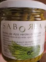 Cantidad de azúcar en Brotes de ajos verdes al natural