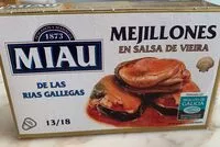 Quantité de sucre dans Mejillones en salsa de vieira